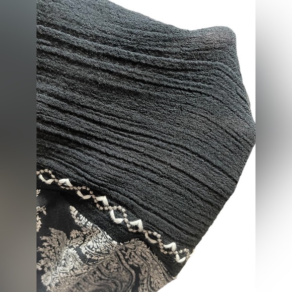 LUCKY BRAND Womens Embroidered Woven Mix Tank Paisley Print Black Extra Small - Picture 8 of 16